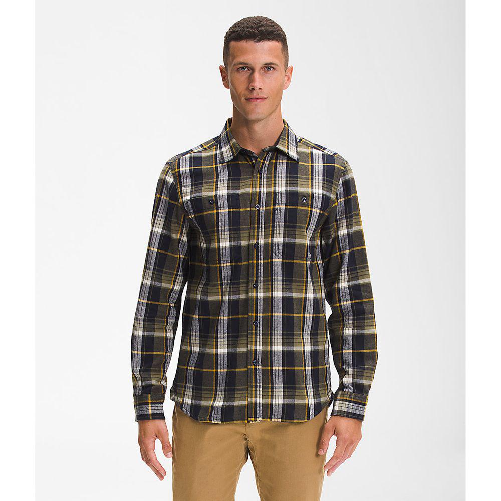 The North Face Arroyo Lw Flannel Ανδρικα Μπλούζα Με Μακρύ Μανίκι - Ελιά Πρασινο (HJUS71890)